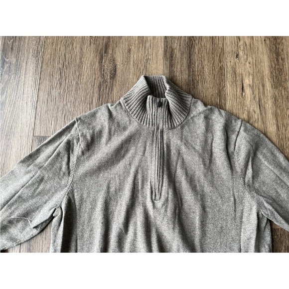 Eddie Bauer Men's Sweater Size Medium Brown Long Sleeve 1/4 Zip Pullover Sweater - Picture 4 of 9